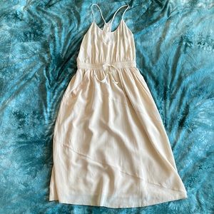 Wilfred Cream Silk Dress - Small